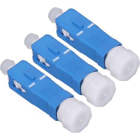 Lot de 3 adaptateurs de connecteurs à fibre optique SC mâle vers FC femelle monomode pour wattmètre optique (1/5)