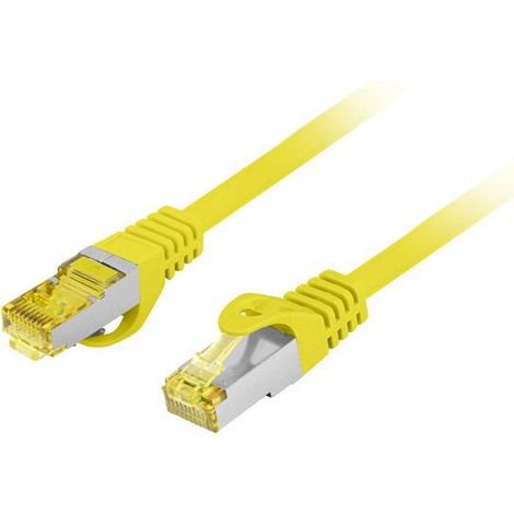 Câble de brassage Lanberg FTP cat.6A 0,50 m LSZH CU Fluke passé jaune (1/3)