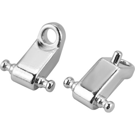 2PCS Support de Cordes pour Guitare Électrique et Basse avec Fixations Métalliques (Argent) (1/4)