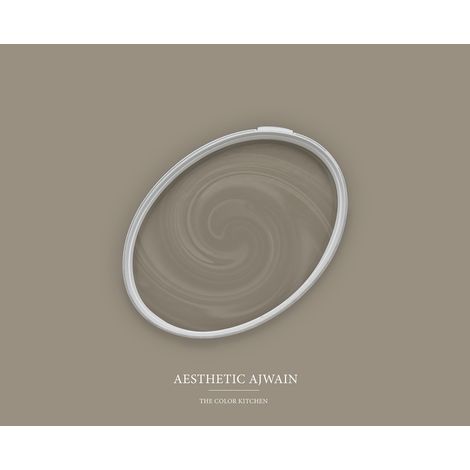 Wandfarbe Taupe matt The Color Kitchen Aesthetic Ajwain Exklusive Innendispersion Hohe Deckkraft 2.5 Liter (1/4)