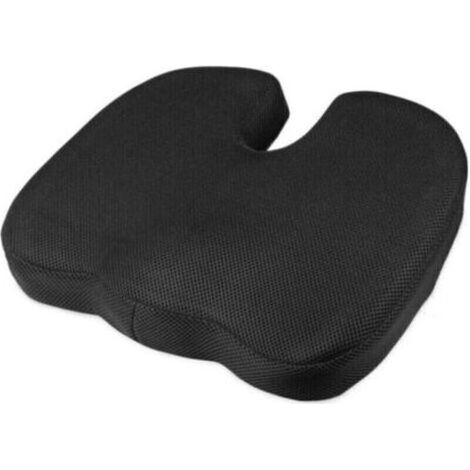 Coussin orthopédique Mousse à mémoire de forme Coussin assise ergonomique bureau voiture 45x35x7cm - Coussin coccyx orthopédique (1/4)