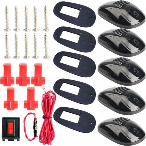 Set di 5 luci di posizione a LED ambra per tetto, compatibili con Ford, Jeep, Dodge, camion e SUV - YuJia (1/2)