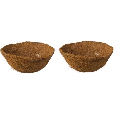 Panier suspendu écologique en fibre de coco, demi-panier mural en fer forgé, support pour paniers de fleurs suspendus, tapis mural en fibre de coco, support pour pots de fleurs suspendus (1/2)
