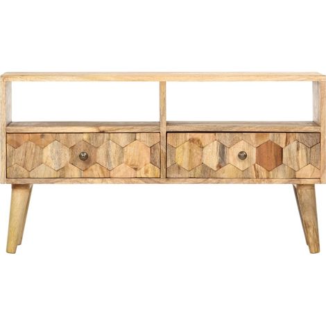 Maison Exclusive - Mobile Porta TV 90x30x50 cm in Legno Massello di Mango