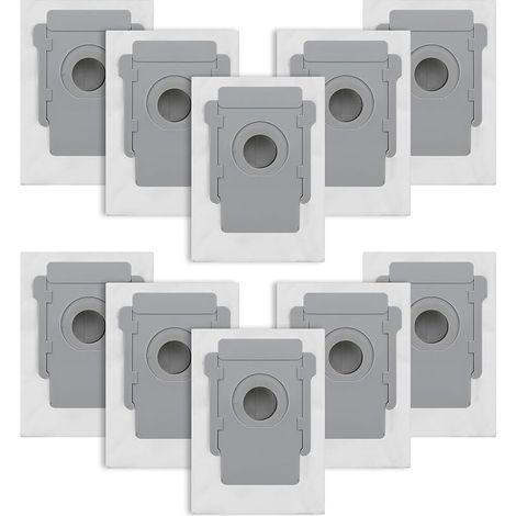 Lot de 10 Sacs aspirateur pour IRobot Roomba i7/i7+/i3/i3+/i4/i4+/i6/i6+/i8/i8+/S9/S9+/j7/j7+/E5/E6/E7 Sac de rechange pour IRobot Roomba I7 Kit accessoires (B-10 Pièces) (1/5)