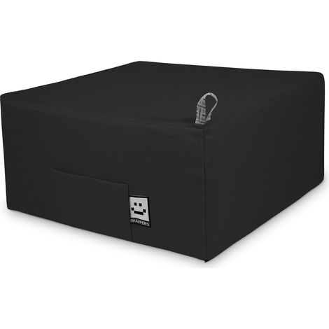 Puff Cama Individual para una persona Polipiel Negro Happers Único Negro