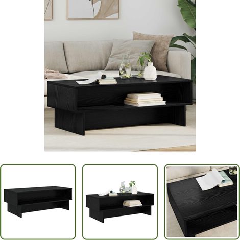 Table basse chêne noir - Table basse Chêne noir 100 x 46 x 35 cm Bois d'ingénierie (1/5)