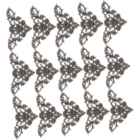 Lot de 24 protections d'angle métalliques pour meubles, caches (1/5)