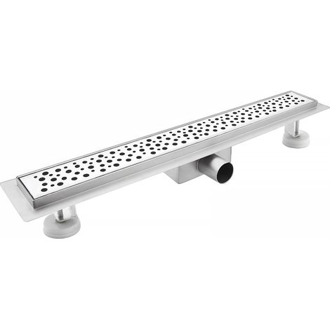 Caniveau de Douche Acier INOX 30cm, Effet Bulles, Drainage Rapide  Caniveau de Douche avec Siphon à bloqueur d'odeurs et Filtre à Cheveux，Bulles Caniveau Douche Extra Plat (1/5)