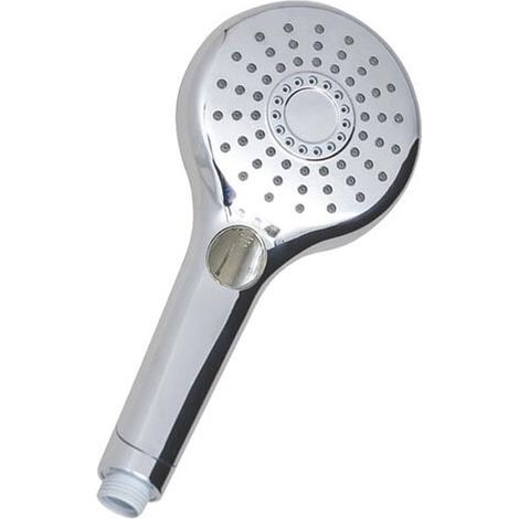 Douchette ABS anticalcaire ronde 3 jets Ø120 mm chromée - Somatherm