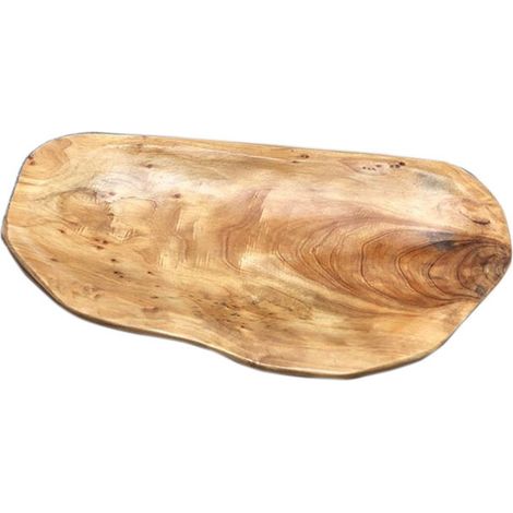 Coupelle À Fruits - Bois D'olivier Naturel - Dimensions Variables 23-28 X 10-16 Cm - Brun - 1 Pièce