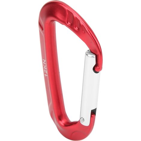 Mousqueton d'escalade en alliage d'aluminium, léger et durable, pour la randonnée et l'aventure (rouge) (1/5)