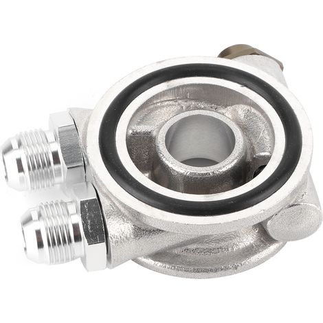 pièce en alliage d'aluminium de type adaptateur de plaque sandwich pour filtre à huile, destinée aux voitures équipées de filtres à visser. (1/5)