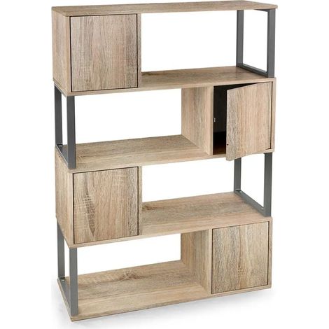 Scaffale legno e Metallo 90x30x126 cm