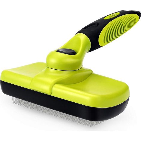 Selbstreinigende Bürste – für kurze und lange Haare – Edelstahlborsten – ergonomischer, rutschfester Griff – für Katzen und Hunde – 1 Stück (1/5)