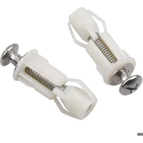 2pcs Vis D'expansion pour Couvercle de Toilette Fixation Abattant WC Vis pour Lunette Toilette Ensemble de Fixation Pièces (1/5)