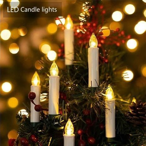 String Lights - 20 Cream Candles - Warm White LED - Remote Control - Home Decor (1/4)
