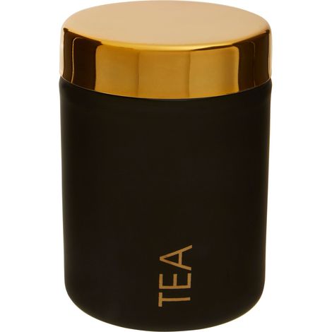 Premier Housewares Liberty Black Enamel Finish Tea Canister (1/5)