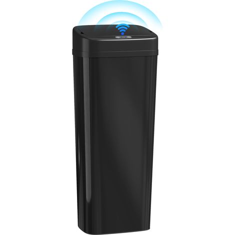 HOMCOM 50L Sensor Bin, Stainless Steel Slim Kitchen Bin, Fingerprint-Proof