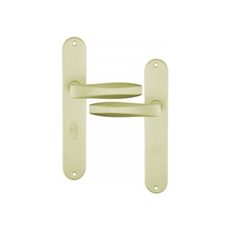 Ouvre&Déco – Poignée de porte intérieure design en Aluminium anodisé F2 sur plaque Conda/Déconda entraxe 195 mm, TRIO