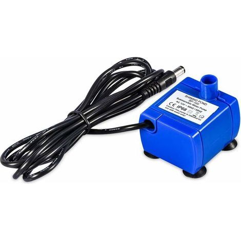 Bomba sumergible silenciosa para fuente de gatos de 1,6 L – Cable de 1,8 m – Compatible con 12 V – Montaje con ventosa (1/5)
