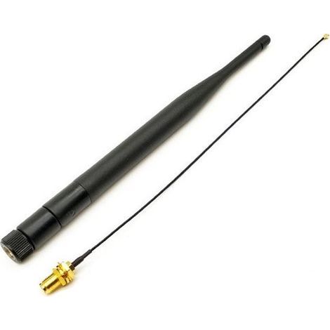 Antenne omnidirectionnelle Ynkkvre -868 MHz 5 dBi – Connecteur SMA mâle – Cuivre massif plaqué or – Câble adaptateur RF inclus (1/5)
