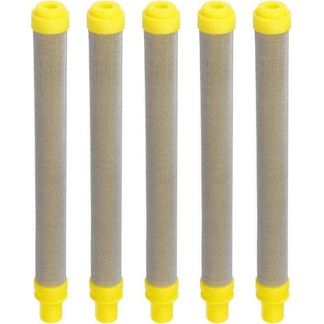 5 Pièces100 Filtres à Mailles pour les Pistolets de Peinture Pulvérisateurs Airless éléments de Filtre en Acier Inoxydable pour Le (1/4)