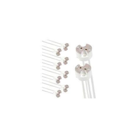 GU5.3 MR16 Keramik-12V-Fassung, GU5.3 G4 GU4 G6.35 Fassung mit 14 cm Silikonkabel, Lampenfassung für LED-Halogen-Strahler, 40 Stück (1/5)