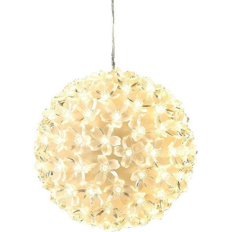 Boule lumineuse LED blanc chaud (100 LED) - Décoration de Noël - Environ 15 cm (1/4)
