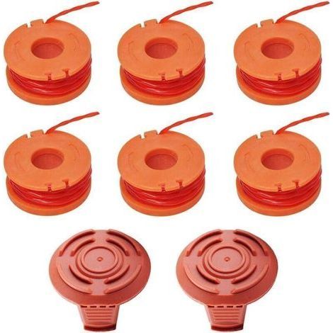 Spools for All Grass Trimmers Compatible with Worx WG154 WG163 WG180 WG175 WG155 WG151 WG160 Lawn Mower Grass Trimmer Replacement Accessories,with 2 Cap (1/4)