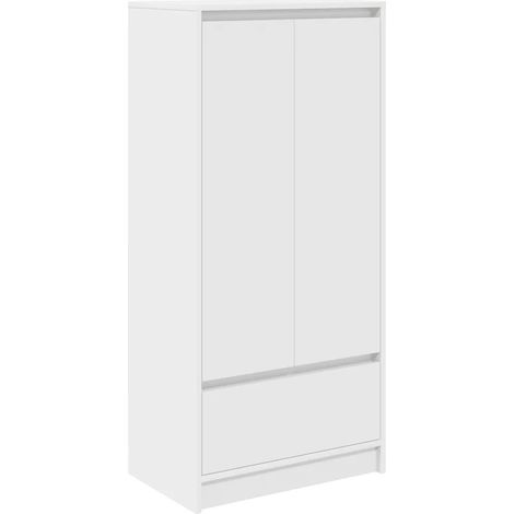 Armario de almacenamiento multiusos de 55,5 x 34 x 119,5 cm diseño moderno para oficina/comedor madera de ingeniería blanca 020051708 (1/5)