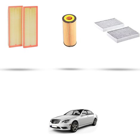 Kit tagliando 3 filtri compatibile con Mercedes Classe S (W221) 350 200kw Dal 2005 (1/5)