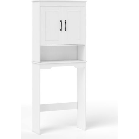 Mueble de almacenamiento sobre inodoro, estante ajustable, 168 cm