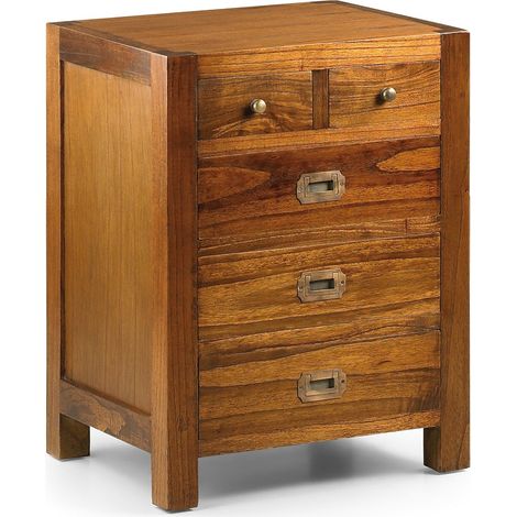 Rangement en bois massif de Mindy 5 tiroirs Orka 50cm (1/3)