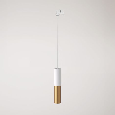 Creative Cables - Candeeiro suspenso de calha com abajur duplo Tub-E14 - lâmpada não incluída