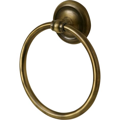 00414 Anneau Porte-Serviette en Laiton Antique 16 x 6 x 18,5 cm