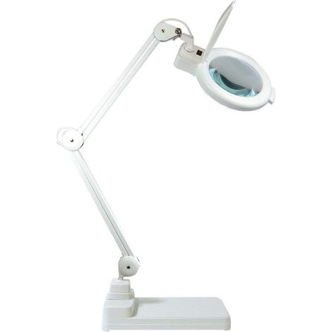 Lampe loupe lumineuse à LEDS sur socle lourd -