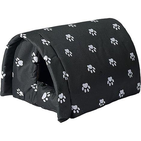 Niche d'extérieur pour Chat Résistante à l'hiver Imperméable et Chaude Maison d'animaux avec Doublure Douce Pliable Résistant Aux Intempéries Abri pour Animaux Domestiques Errants 54x42x36cm (1/4)