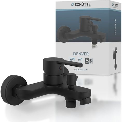 Remplissage, Robinet de Salle de Bain, Baignoire, mitigeur de Douche, Noir Mat (1/5)