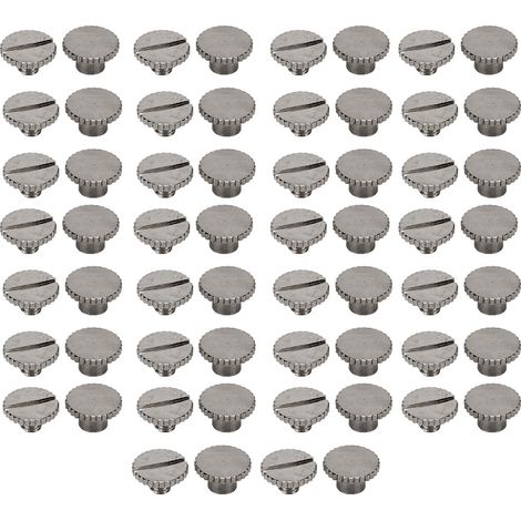 30 jeux d'agrafes moletées à double verrouillage pour registres, 9,5 x 6 mm + vis de 4 mm, finition canon de fusil (1/5)