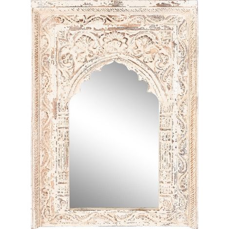 Miroir Mangue 60X6X87 Sculpture Blanc (1/4)