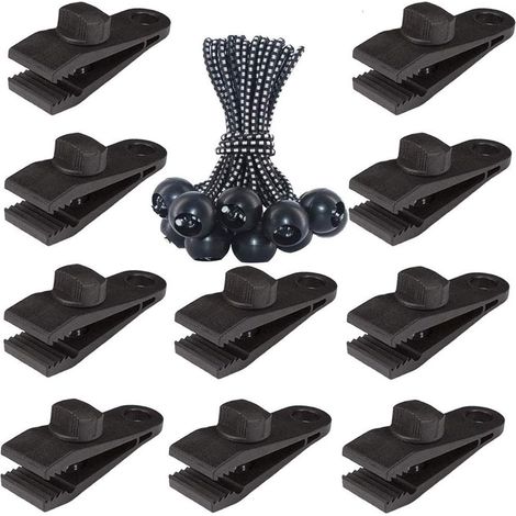 Heavy Duty Lock Grip Tarp Clips, 20 Pack Heavy Duty Tarp Clamps, Shark Tent Fasteners Clips Holder, Pool Awning Cover Bungee Cord Clip, Car Cover Clamp