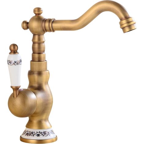 Mitigeur pour vasque, laiton, monotrou, pour lavabo sur plan (1/5)