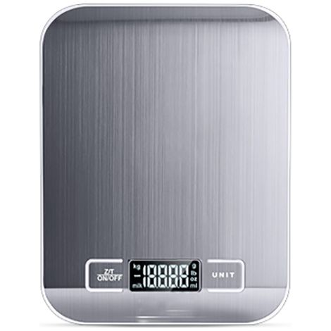 Balance de cuisine numérique portable, balance électronique domestique en acier inoxydable avec mode de commutation multifonctionnel, capteur haute précision et utilisation facile-AquaForge (1/5)