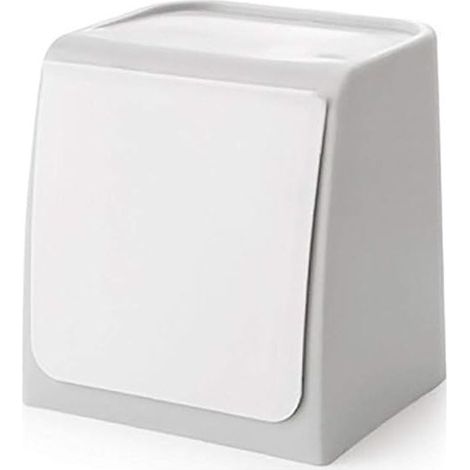 Mini poubelle murale 14.5x12.5x14.9cm Bac en polypropylène anti-chute Pour cuisine, salle de bain, bureau Installation facile (1/5)