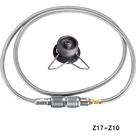 Adaptateur pour réchaud à gaz de camping, adaptateur butane, tuyau d'extension, convertisseur de réchaud fendu, tuyau de raccordement, adaptateur pour bouteille de gaz, équipement de camping, réchauds (1/5)