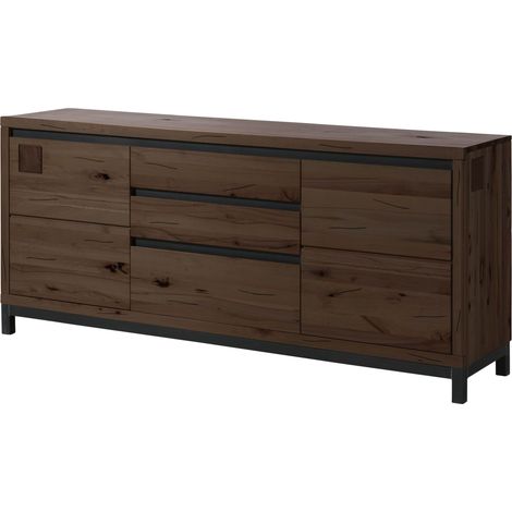 Sideboard Kernbuche braun geölt 190x45x85 cm montiert VILLANDERS 251 (1/4)