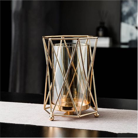 Kerzenhalter Kerzenhalter Dekoration Kerzenlicht Abendessen Requisiten Glas Kerzenhalter Home Tischdekoration High-End-Aroma (1/5)