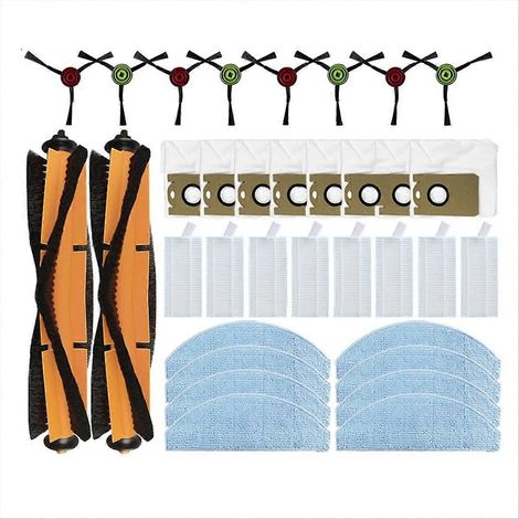 Balai latéral principal + filtre HEPA + serpillière pour robot G2/G2D, lot de 34 pièces, accessoires de remplacement compatibles, nettoyage efficace, kit complet. (1/5)