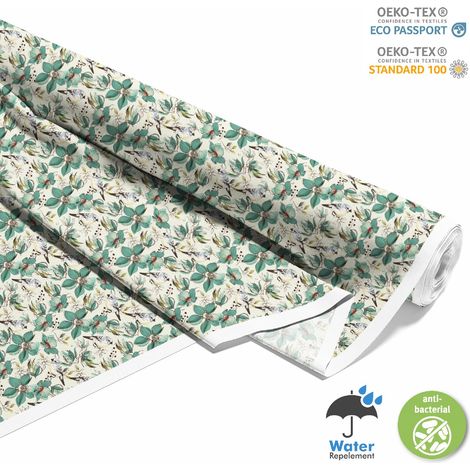 OUTDOOR DEKOSTOFFE OXFORD - Motiv Vögel zwischen Blumen